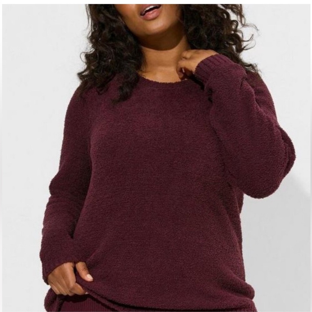 GUC 2pack Torrid Teddy Lounge Sweatshirt, 5x, Winterbloom and Black